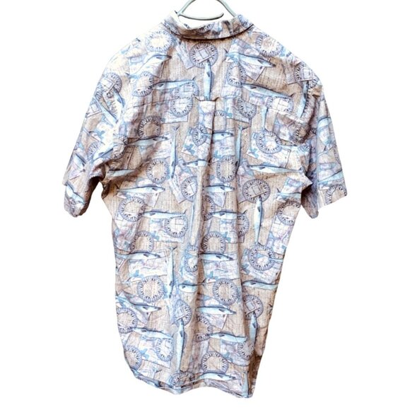 Pendelton Mens Cotton Fishing Hawiian Style Camp Shirt Caribbean Vibe Sz L - Picture 4 of 4